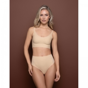 Invisible mid waist beige