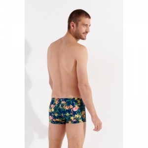 flamingo navy print