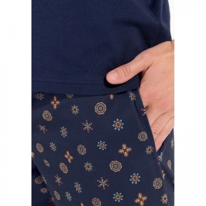 mandala navy print