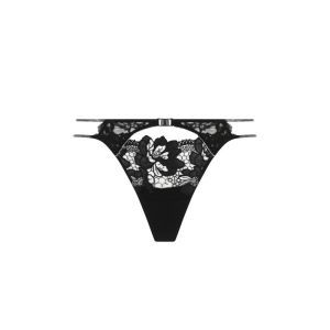 cuir sexy couture noir argent